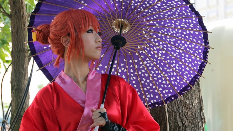 via Pixabay: Asiatin im Kimono mit japanisch traditionellem Schirm zur ComicCon & dem Japantag in Düsseldorf 2012.